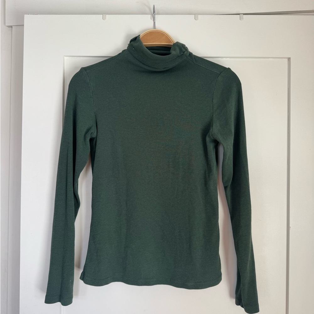 Jungmaven Forest Green Long Sleeve Tee Turtleneck